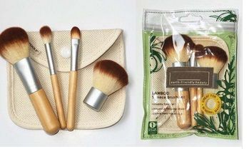 Kit pincéis de bambu
